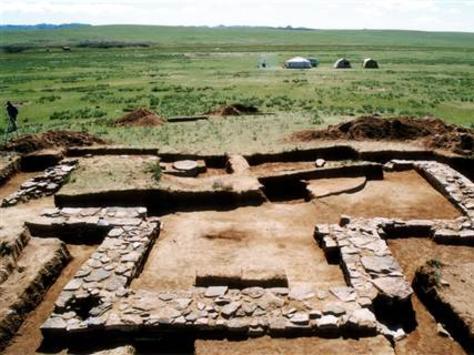 The mausoleum found near the remains of Genghis Khan’s palace.