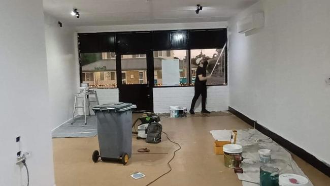 The bayside couple are getting to work on the cafe, renovating and planning for new additions.