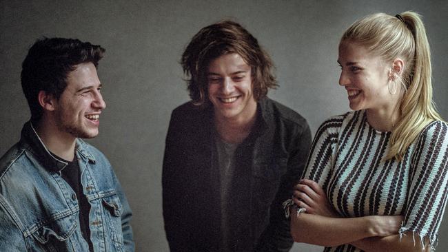 British act London Grammar — Dominic Major, Dan Rothman and Hannah Reid — will play at this summer's Falls Festival. Picture: Supplied