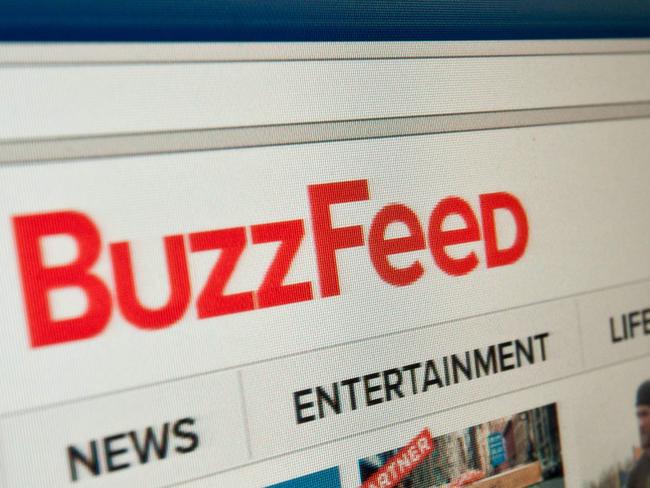 (FILES) This file photo taken on March 25, 2014 shows the logo of news website BuzzFeed is seen on a computer screen in Washington. A media firestorm erupted January 11, 2017 after BuzzFeed published an unverified report with salacious details on purported intelligence gathered by Russia on President-elect Donald Trump. / AFP PHOTO / NICHOLAS KAMM