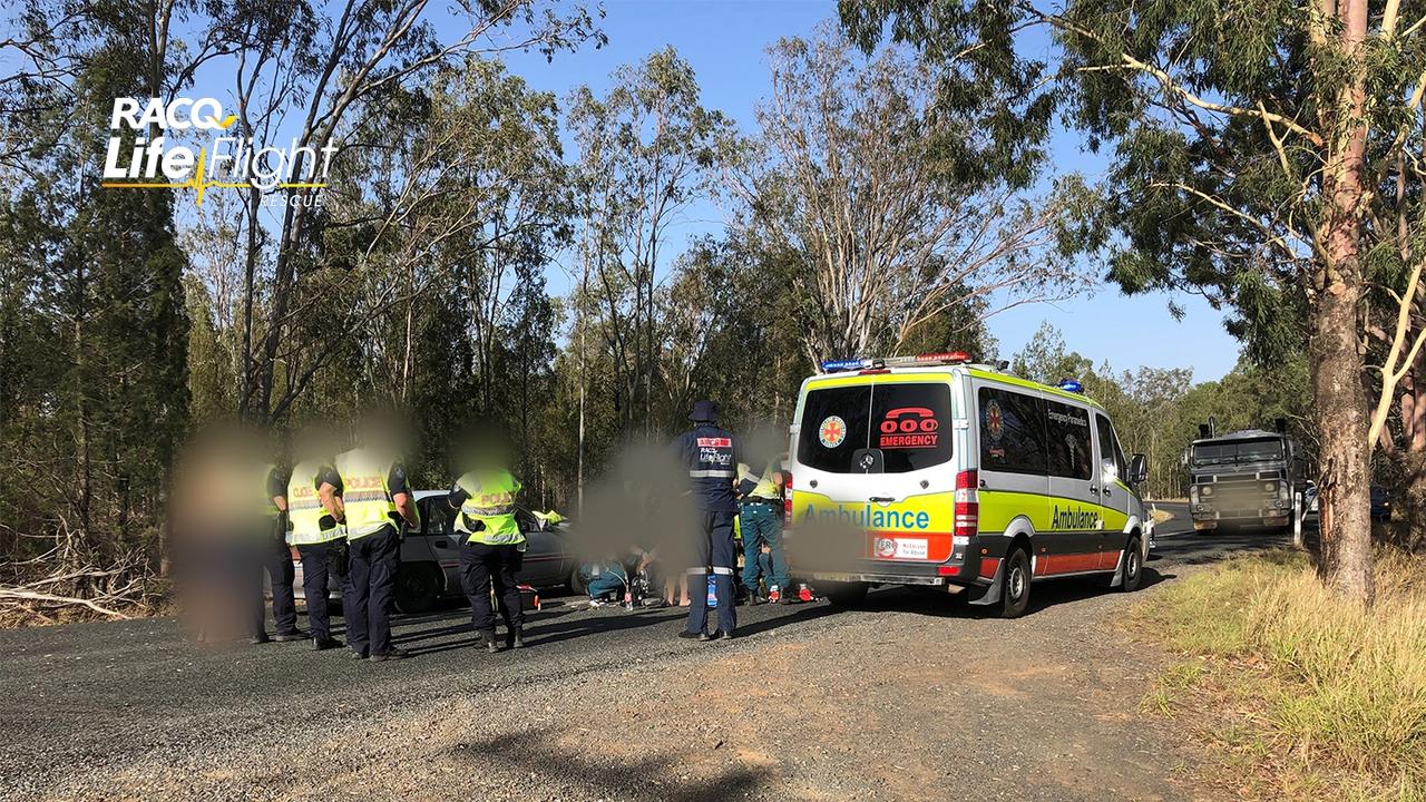 Gatton crash a teen was flown to the PA hospital after his