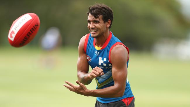 A bulked-up Callum Ah Chee during the pre-season.