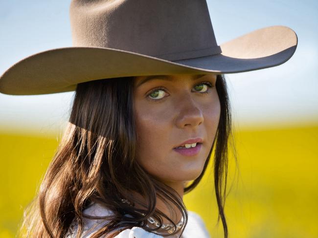 Clare Valley farm girl Gemma Tiller is a rising country music star. Pictures Janice De Gennaro, Shadows Farm Photography