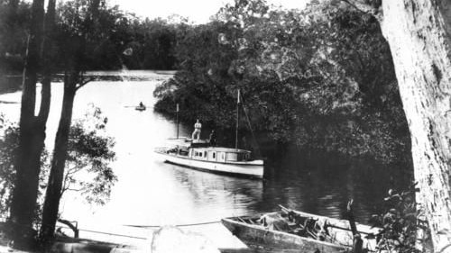 Sheila,”owned by Charles Mathison, Poona Creek, c. 1880–1920. A vessel representative of the maritime heritage along the Fraser Coast. Source: State Library of Queensland