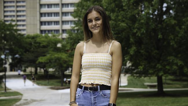 Rylee Mazur, 18, has not decided who to vote for. Picture: Angus Mordant for NewsCorp Australia