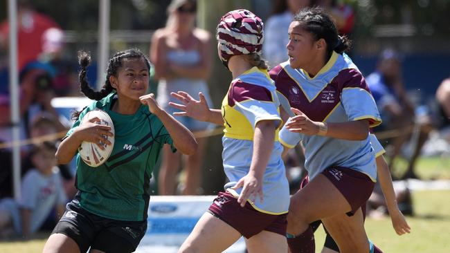 Raewyn Olomalii as an under 12 junior playing for Met North. (Photo/Steve Holland)