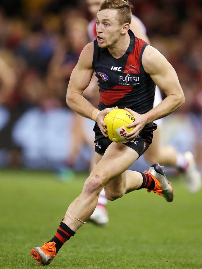 Essendon's Devon Smith in action at Marvel Stadium. Picture: Michael Klein