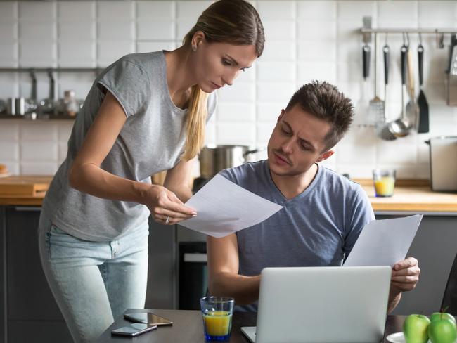 A couple who are stressed about their mortgage and bills. Picture: iStock.