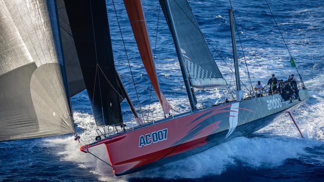 Andoo Comanche heading towards Hobart. Sydney to Hobart 2022. Picture: Rolex/Andrea Francolini