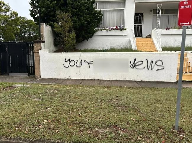 A home sprayed in graffiti in Maroubra.