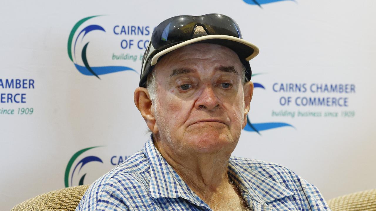 Cairns mayoral candidate John Kelly, who is representing the Common Sense Party, at the Cairns Chamber of Commerce's mayoral election debate luncheon, held at the Pullman Reef Hotel Casino. Picture: Brendan Radke