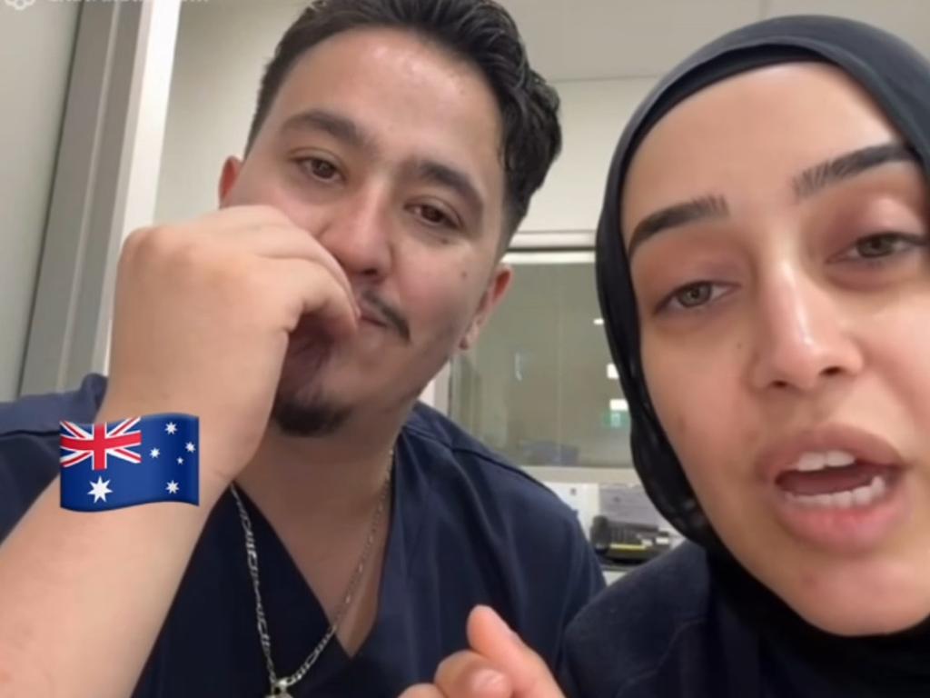 Ahmad ‘Rashad’ Nadir and Sarah Abu Lebdeh went on an anti-Semitic rant. Picture: Instagram