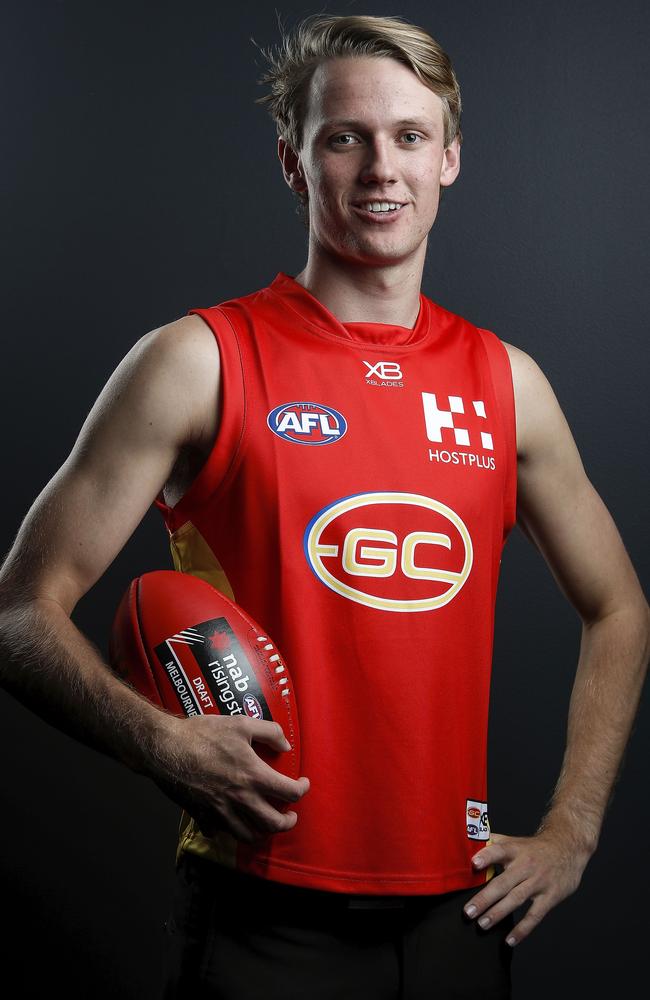 Lukosius in his Gold Coast Suns guernsey. Picture: Dylan Burns (Getty).