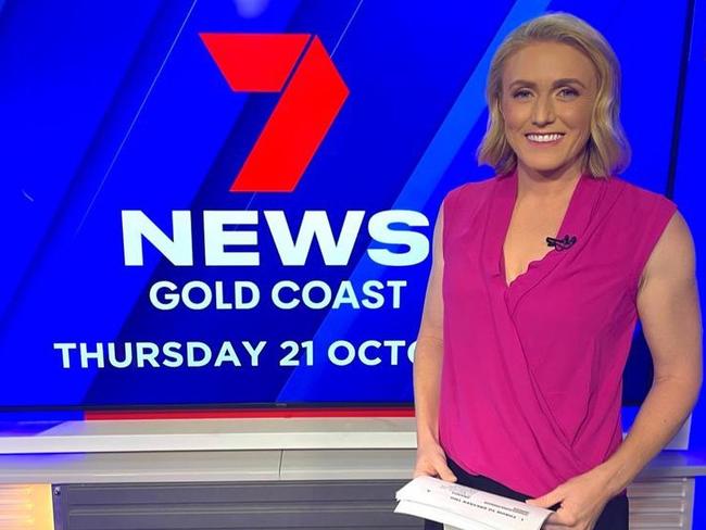 ‘There’s so much learning to do after your sport!’ Sally Pearson on set with Seven News. Picture: Instagram