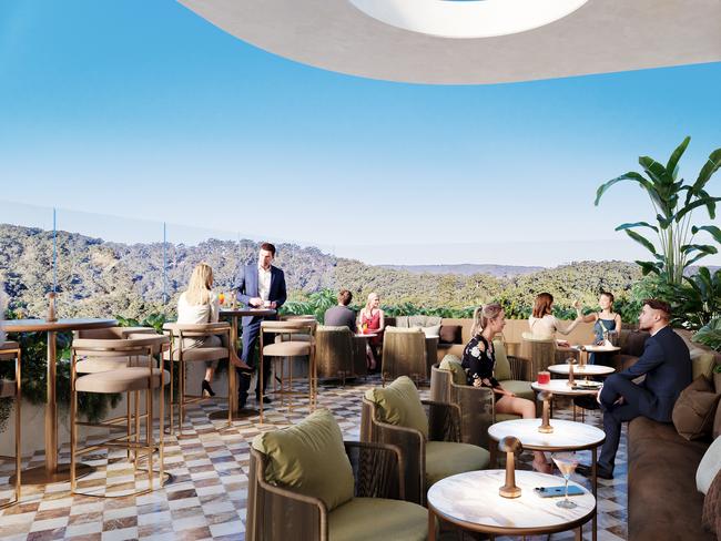 Artist’s impression of the skybar.