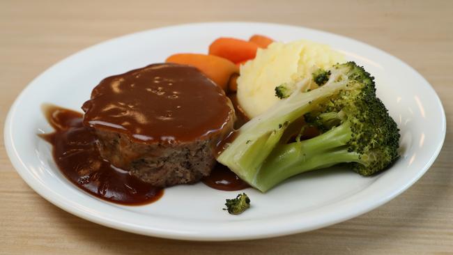 How the food for patients at the new RAH was presented to The Advertiser before the hospital opened. Picture: Calum Robertson