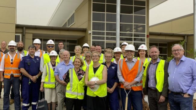 NSW Health Minister Brad Hazard (right) celebrating construction of the new Cobar Hospital. Picture: NSW Government