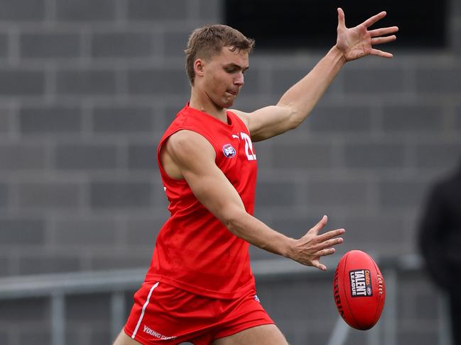 Caleb Lewis kicked two goals against Vic Country. Picture: Rob Lawson/AFL Photos