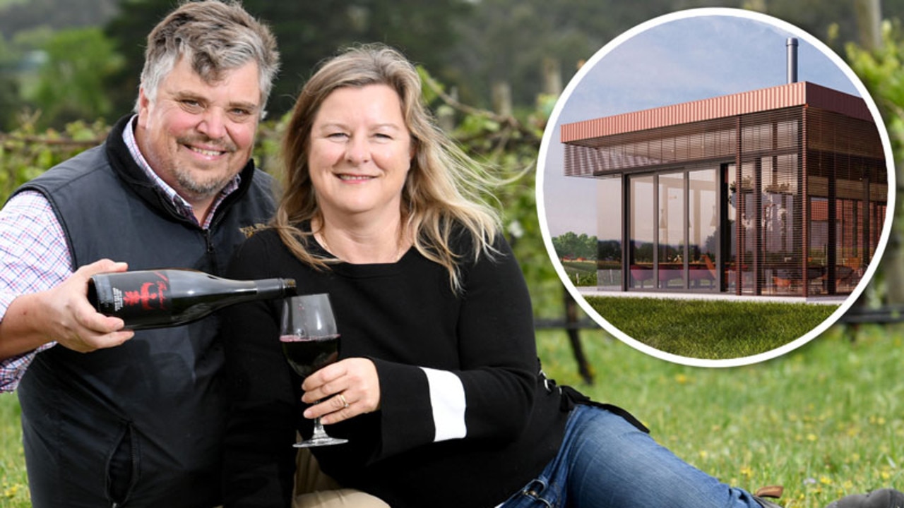 Mark Kozned and his wife Joanne are planning an upgrade to their Nova Vita vineyard, featuring a cellar door, which will help attract Asian tourists, and winery buildings to crush their own grapes. Picture: Tricia Watkinson