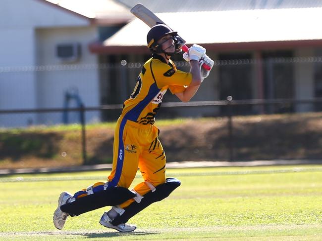 Pictured: Norths opening batsman Aidan Firman. Cricket Far North first grade 2024. Photo: Gyan-Reece Rocha