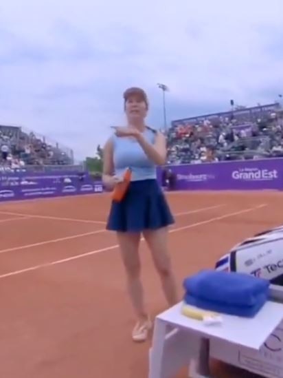 Danielle Collins said the cameraman was getting too close.