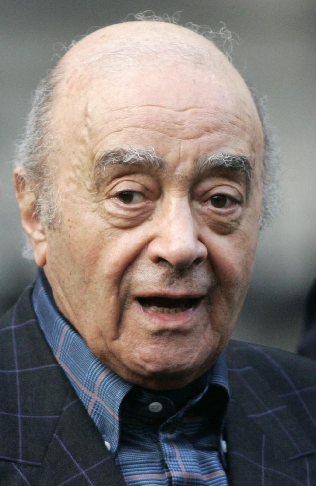 The late Mohammed Al Fayed. Picture: AP