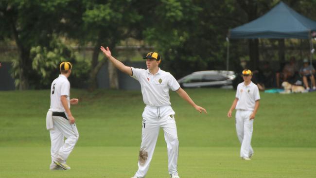 AIC First XI cricket between St Peters Lutheran College and St Laurence’s College. Saturday February 10,2024.