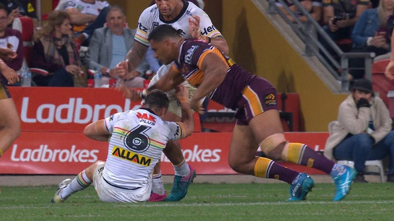 Tevita Pangai Jr's crusher tackle on James Maloney