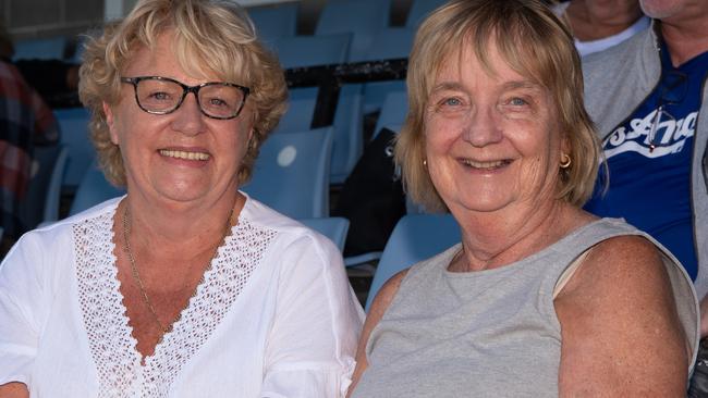 Janne Reynolds of Cherybrook and Barbara Lynch from Cronulla enjoy the match. Picture: Monique Harmer