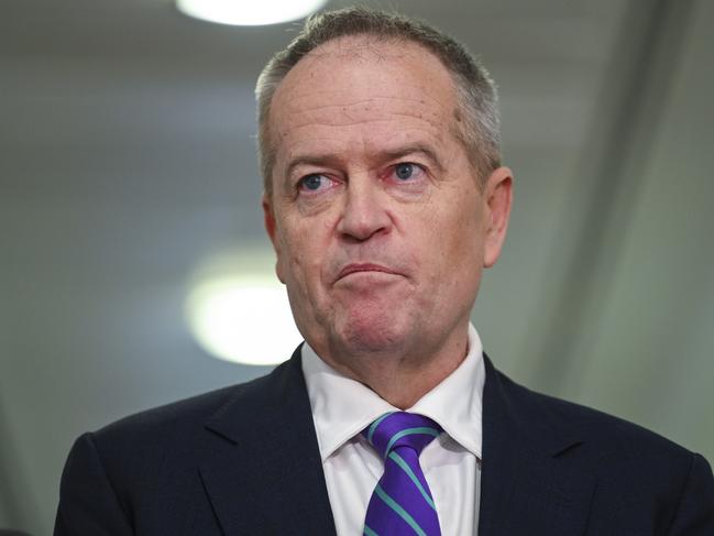 CANBERRA, Australia, NewsWire Photos. June 5, 2024: NDIS and Government Services Minister, Bill Shorten holds a door stop press conference at Parliament House in Canberra. Picture: NCA NewsWire / Martin Ollman