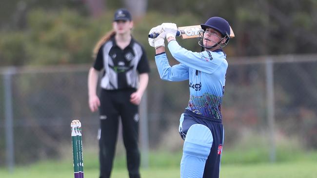 Will Parkinson batting. Charlestown v Newcastle City, SG Moore Cup round one at Kahibah Oval. Picture: Sue Graham