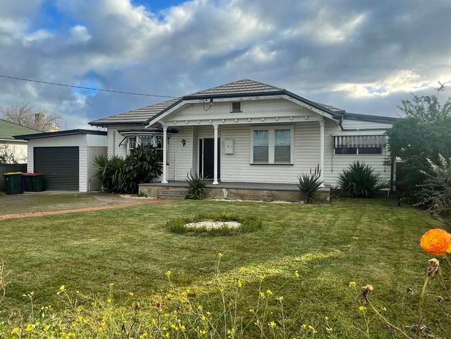 7 Breda St, Nhill, was offered for $150,000 as an unfinished project in the Wimmera town.