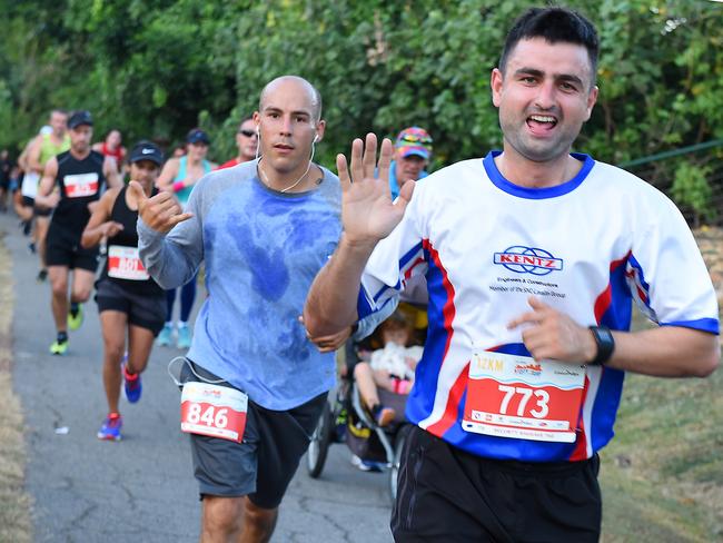 City2Surf 2017. (846) James Yourell hot on the heels of (773) Marty McLouglin. PICTURE: Patrina Malone