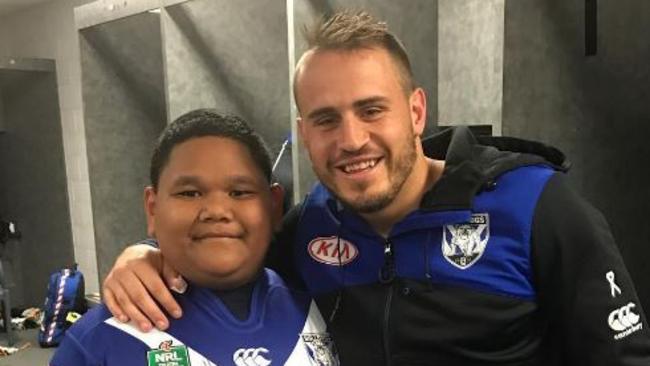 Josh Reynolds with seven-year-old gentle giant.