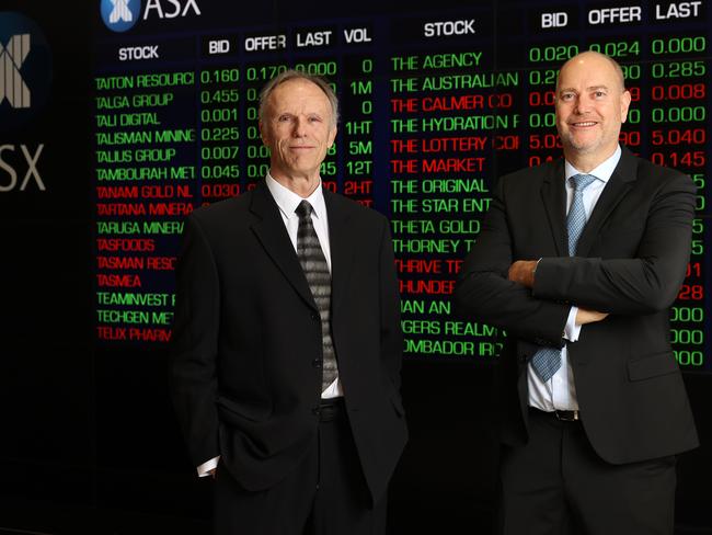 4/9/24: Bob Caisley (right) and Phil Galvin are running for the ASX board as challenger candidates after the disaster over recent years at the market operator. John Feder/The Australian.