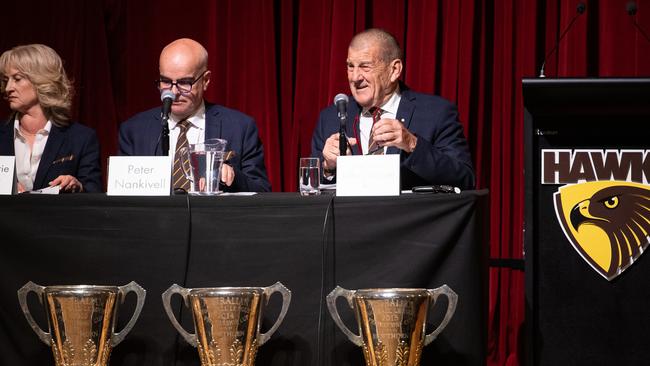 Kennett at Hawthorn’s Annual General Meeting last year. Picture: Jason Edwards