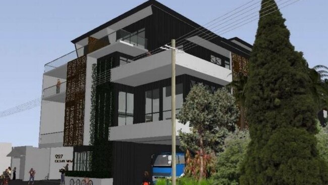 Artists impression of a $9.5 million DA for shop top housing on Ocean View Rd in Ettalong.