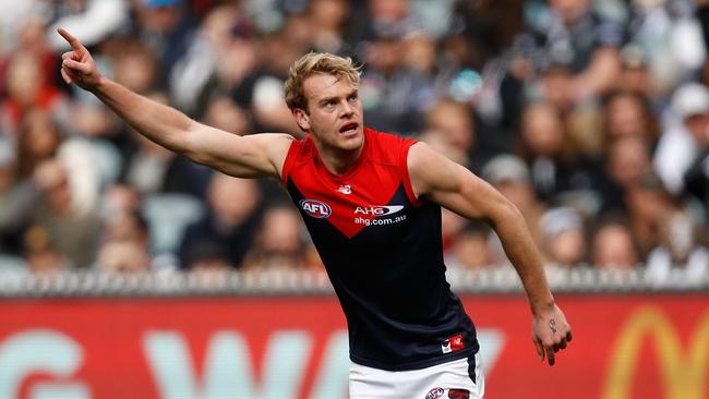 Contracted Melbourne key position player Jack Watts says he will tell Port Adelaide next week if he is to be joining the Power in a busy trade period in which the SA club has scored Tom Rockliff and Steven Motlop. Picture: Michael Willson (Getty Images)