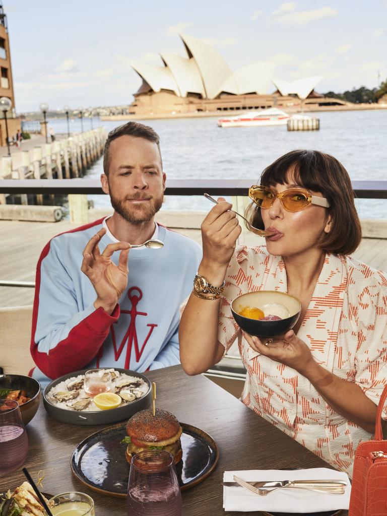 Hamish Blake and Zoe Foster Blake at the Park Hyatt in Sydney. Picture: Daniel Nade