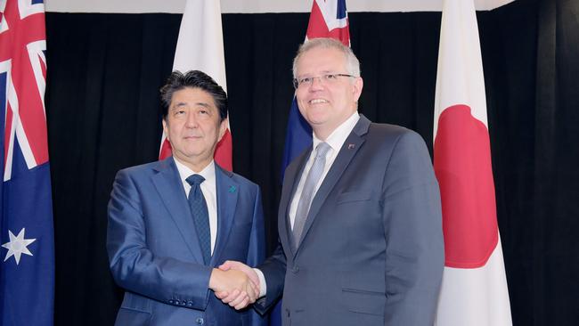 Darwin’s INPEX LNG facility is a strategic lifeline for Japan — a central reason for Prime Minister Shinzo Abe’s visit to Darwin in November 2018. Picture: Getty