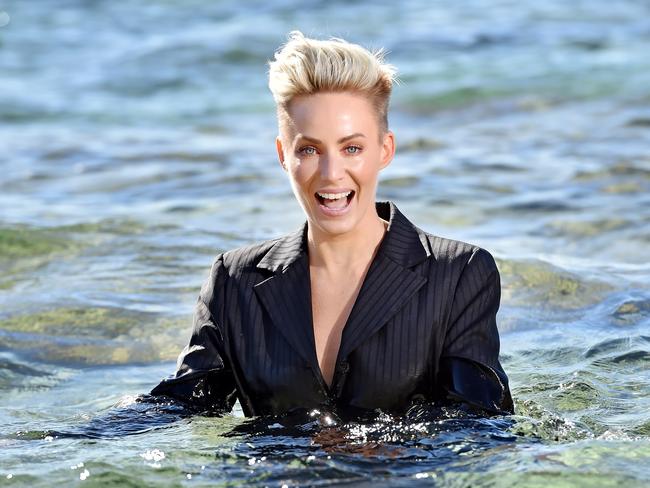 Taryn Williams poses during a photo shoot at Bronte Beach. Picture: AAP Image/Troy Snook