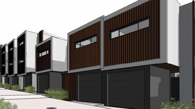 An artist’s impression from the development application for townhouses on Carrara St and Nurran St in Mt Gravatt East. 