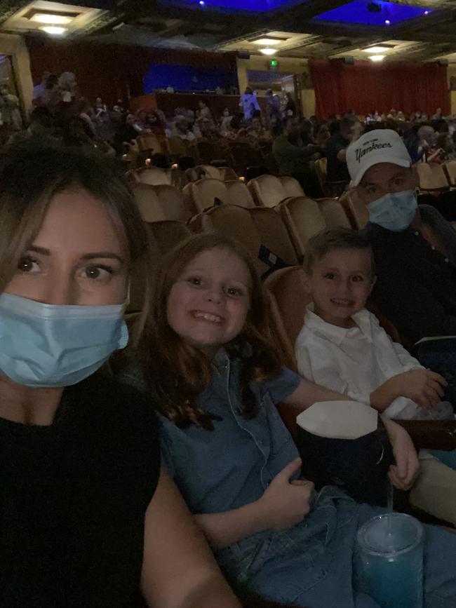 Jacenko shared this picture of her whole family at the Frozen musical. Picture: Supplied