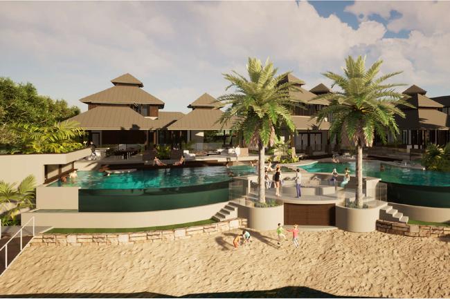 Artist impression of a mansion planned for Surfers Paradise by Tah-nee Beard