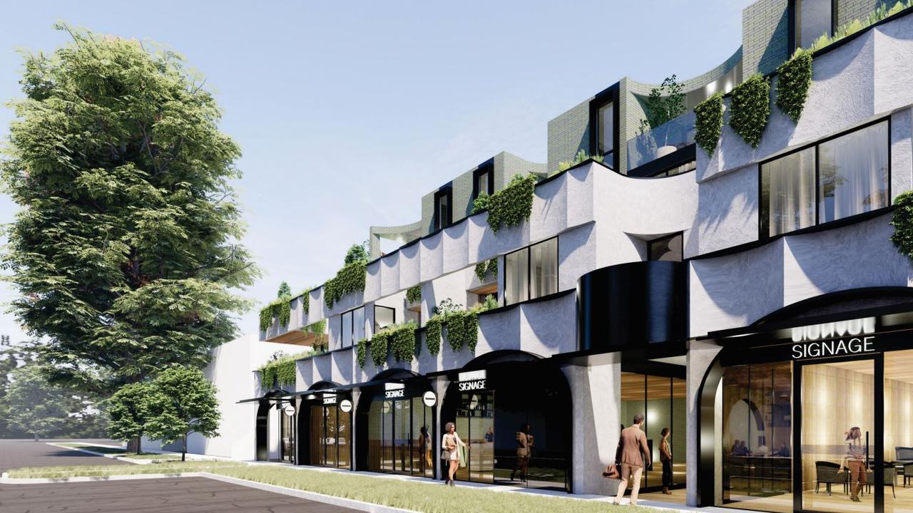 An artist's depiction of the proposed mixed-use apartment complex at 5-7 Brown St, Portarlington. Picture: planning documents.