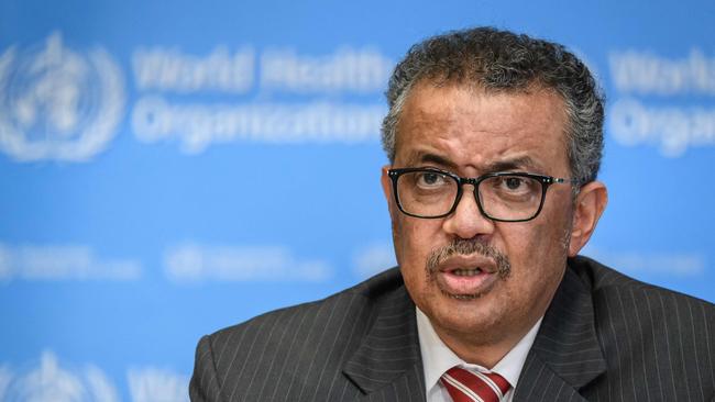 WHO Director-General Tedros Adhanom Ghebreyesus. Picture: Fabrice Coffrini / AFP