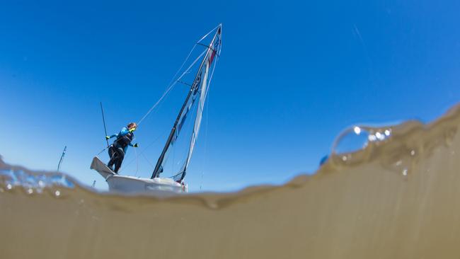 Sickness has hit the fleet at the world 49er and FX 49er world championships being sailed on a brown river in Argentina.