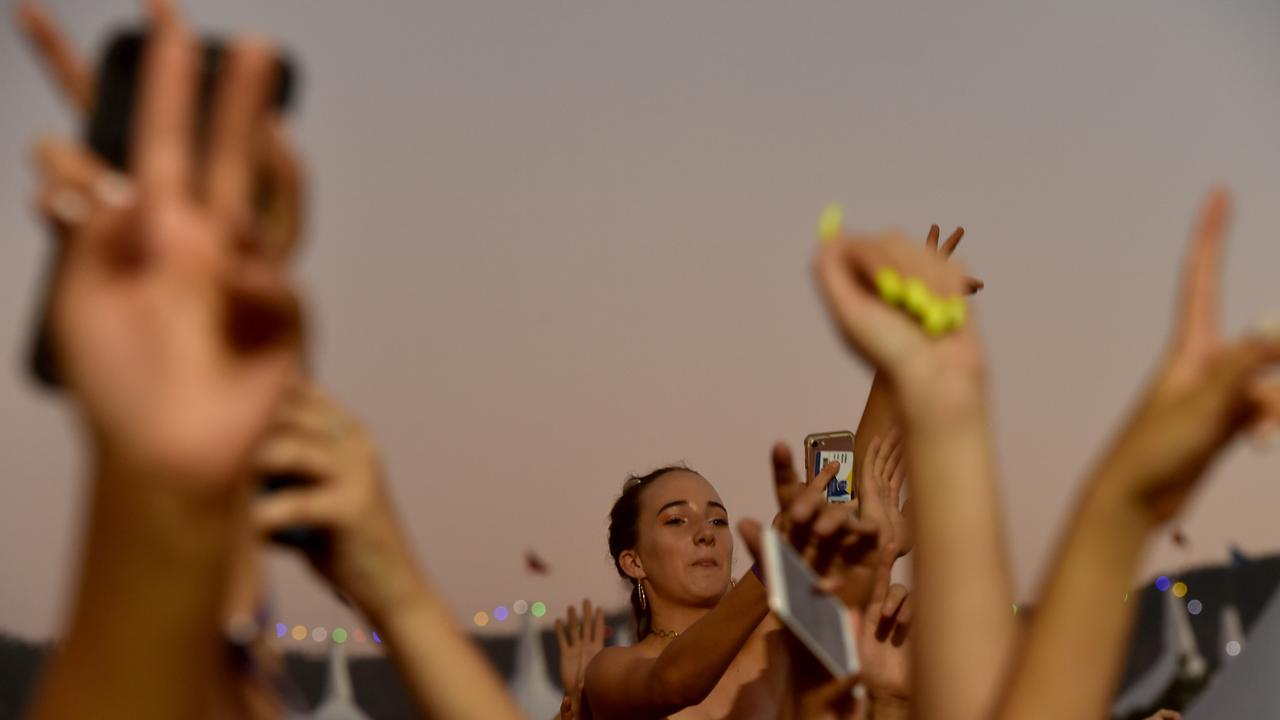 Townsville Groovin the Moo. Part of the crowd in front of the main stage. Picture: Evan Morgan