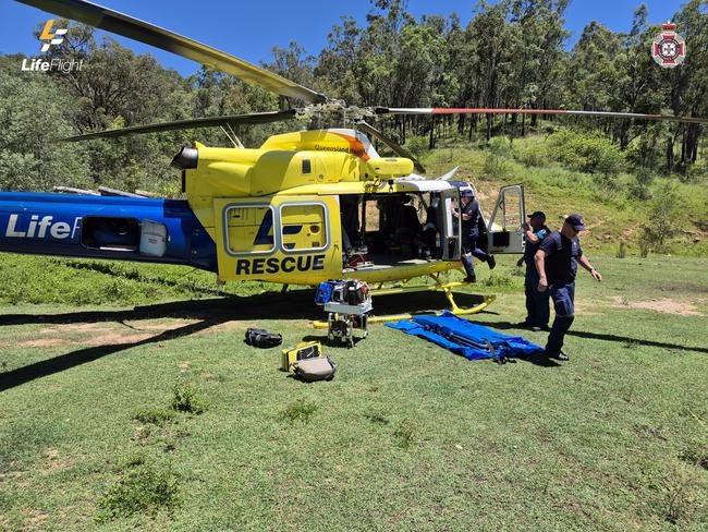 A man has been injured in Mount Perry after falling off his horse while mustering cattle.