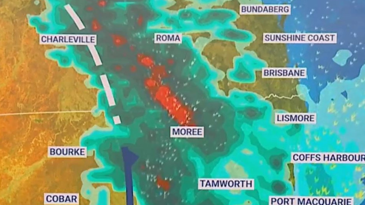 Qld weather: Month’s rain on way as 2000km weather system hits | The